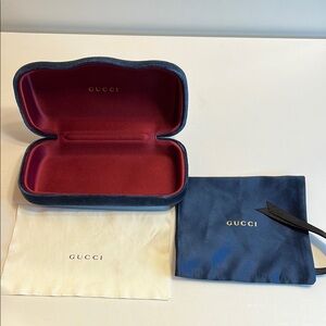 Gucci Glasses Case Set - Blue and Red